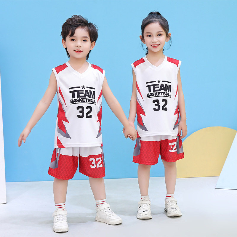 Summer Boys Basketball Jerseys Sets Childrens Quick Dry Spor