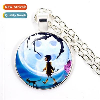 Ghost Mor Coraline Time Gemste Chain Pendant Necklace Anime