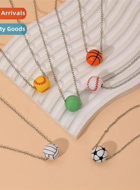 New sports basketball pendant men and women necklaces persal