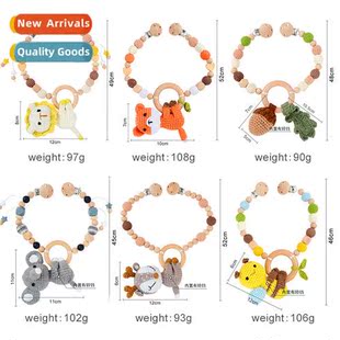 Crochet Animal Rattle Baby Knted Animal Doll Stroller Toys N