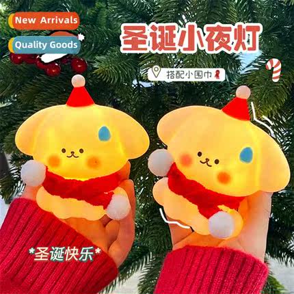 Scarf puppy Christmas atmosphere night light bedroom bedside