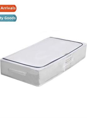 Folding Transparent Underbed Storage Box Fabric Quilt Organi