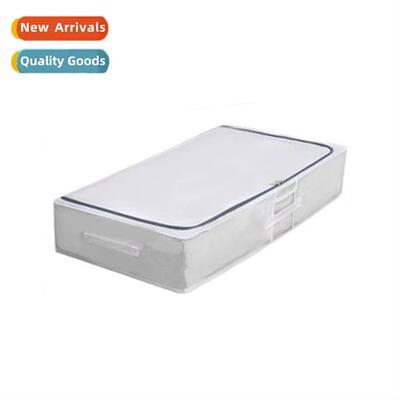 Folding Transparent Underbed Storage Box Fabric Quilt Organi