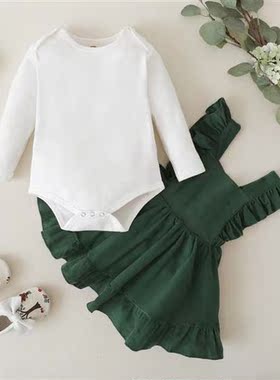 Girls spring  autumn  2021 new n solid color lg-sleeved top