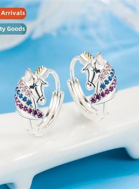 New color separati plated S925 silver earrings fashi color z
