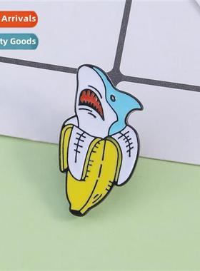 Korean ins cute shark alloy brooch carto sea creature modeli