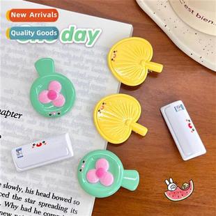 ins fan bangs heart girl sweet cute clips summer Creative