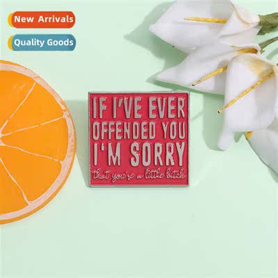 Simple letters metal badge creative persaly English phrase b