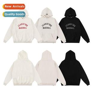 FOG baseball High letters tide flocked hoode set