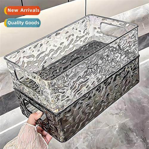 Light luxury transparent glacier pattern storage box househo