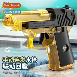 manual repeating back Desert linked Eagle gun Gold water