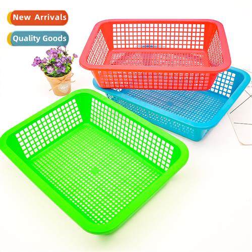 Plastic Colorful Square Sieve Rectangular Plastic Basket Sto