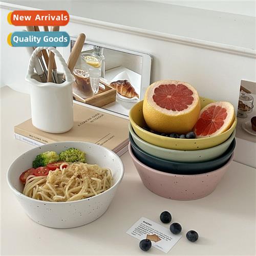 Korea ins style ink splash bowl ceramic retro fru yogurt bow