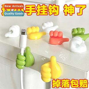 Creative thumbs sticky hooks strg n-trace free cable organiz