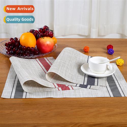 Beige Gray Woven Western Placemat PVC Placemat Teslin el Ima