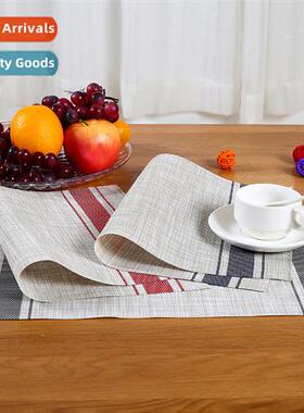 Beige Gray Woven Western Placemat PVC Placemat Teslin el Ima