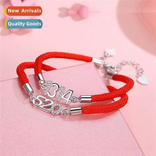 n 925 silver-plated couple 520 1314 Lunar New  red rope brac