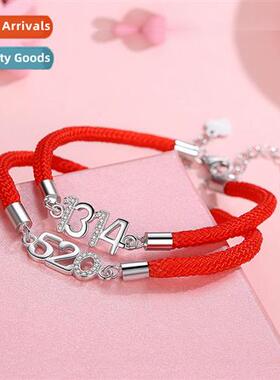 n 925 silver-plated couple 520 1314 Lunar New  red rope brac