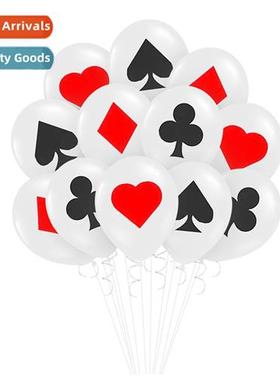 Poker Ballo Printing Latex Ballo Arrangement 12 inch Round P