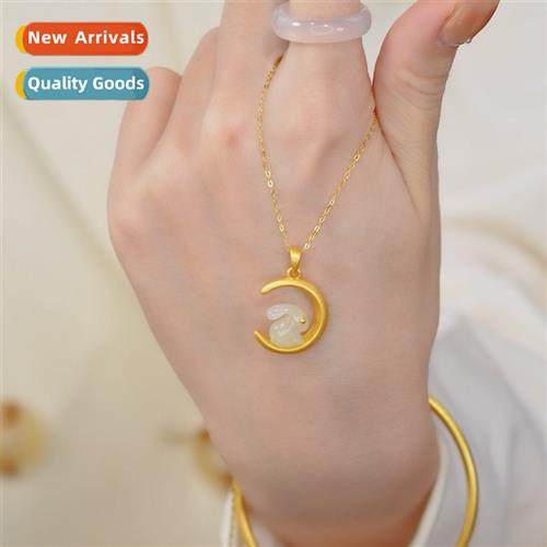 Rabb   Life Pendant Hetian Jade Whe Jade Rabb Necklace Femal