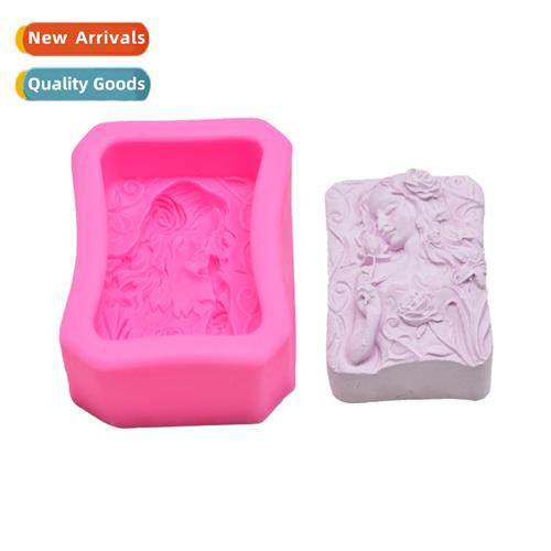 DIY Baking Tools Rose Maiden Shape Handmade Soap Mould Car A