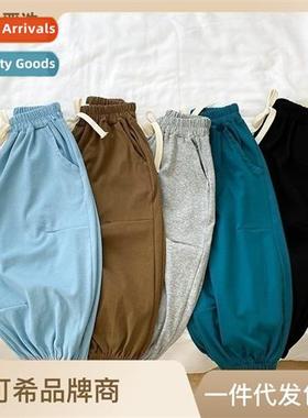 Childrens pants summer childrens anti-mosquo pants thin sect