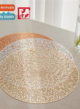 Festive round placemats PVC table mats insulating mats hollo
