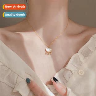 tassel pearl ins female necklace lock life mor Niche