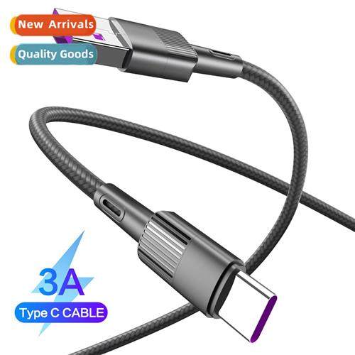 Solid Color Nylon Braided Non-Slip Data Cable 适用Android Ap
