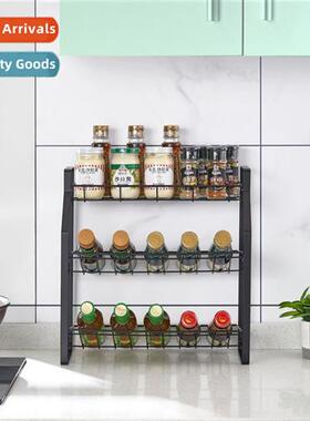 Kchen shelves oil salt vinegar seasing bottles spice rack re