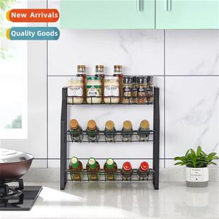 Kchen shelves oil salt vinegar seasing bottles spice rack re