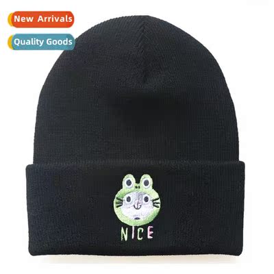 2021     men  women carto cute Nice cat embroidered knted ca