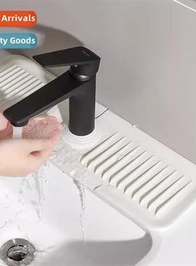 Raised Ramp Drainage Mat Faucet Sink Splash Mat Drain Mat Si