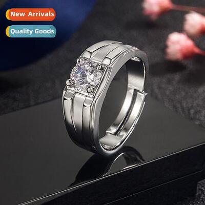 Bully square zirc mens ring      persaly business classic fo