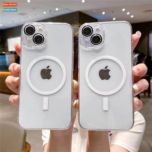 适用Apple 15promax transparent anti-scratch magnetic suction