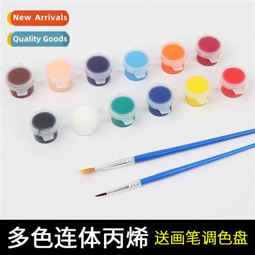 Acrylic paints 3ml 6 in a row childrens painting gouache pai