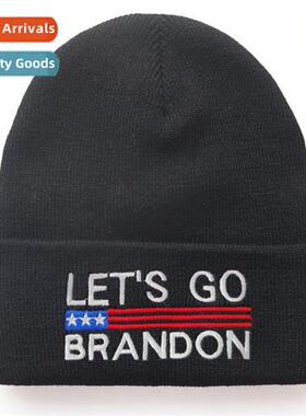 LET'S GO BRANDON embroidered kn cap men  women fall  win