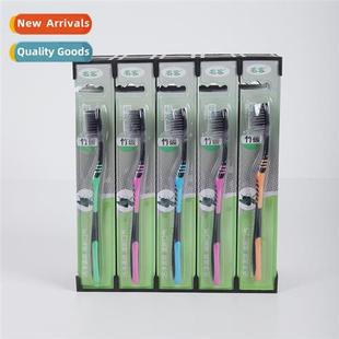 bamboo charcoal Mens toothbrush manual bristles womens