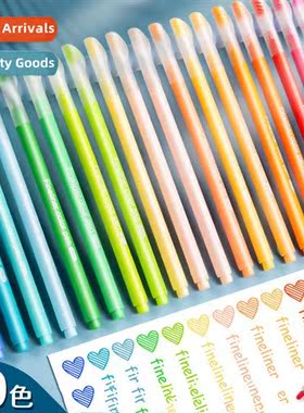 Colorful neutral pen set antique style macar student wring p