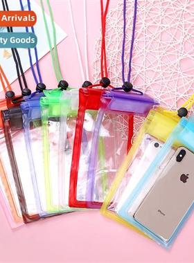 A2727PVC Transparent three lanyard anti water wet cell phe b