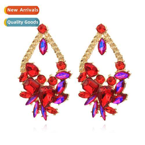 New alloy diamd fashi elegant earrings retro persaly tempera
