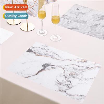 marble printing placemats PVC heat pads table mats western f
