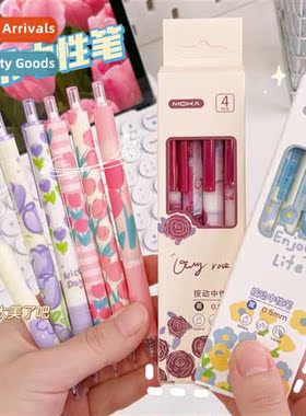 Brush Push Acti Neutral Pen Cute Creative Black 0.5mm Studen