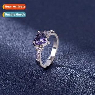 amethyst ring style zirc fas American heart Diamd female