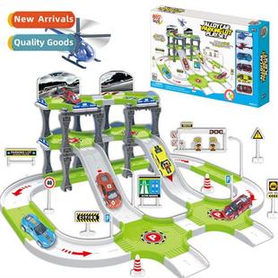 Parking Track Lot Toys Engineer Childrens Boys Racing