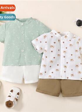 Boys spring  autumn  2022 new n rocket print short-sleeved t