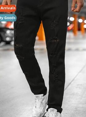 New spring ripped jeans black whe new wave jeans