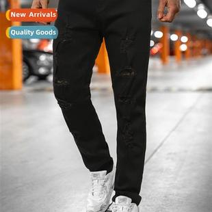 New spring ripped jeans black whe new wave jeans