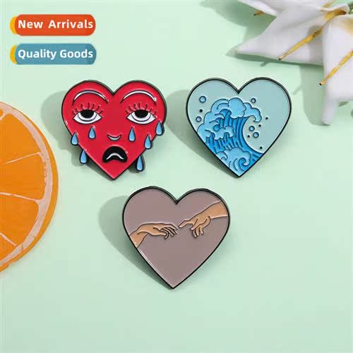 Creative Europe and  Uned States love heart brooch persalize