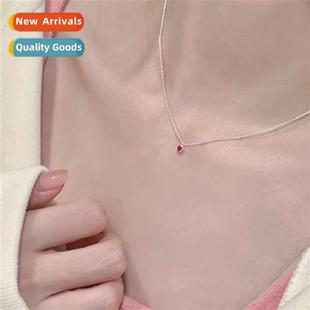 necklace female temperament Ins senior heart niche small